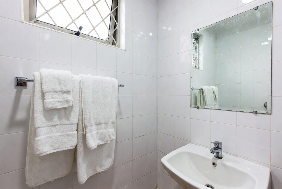 Bright, clean bathroom